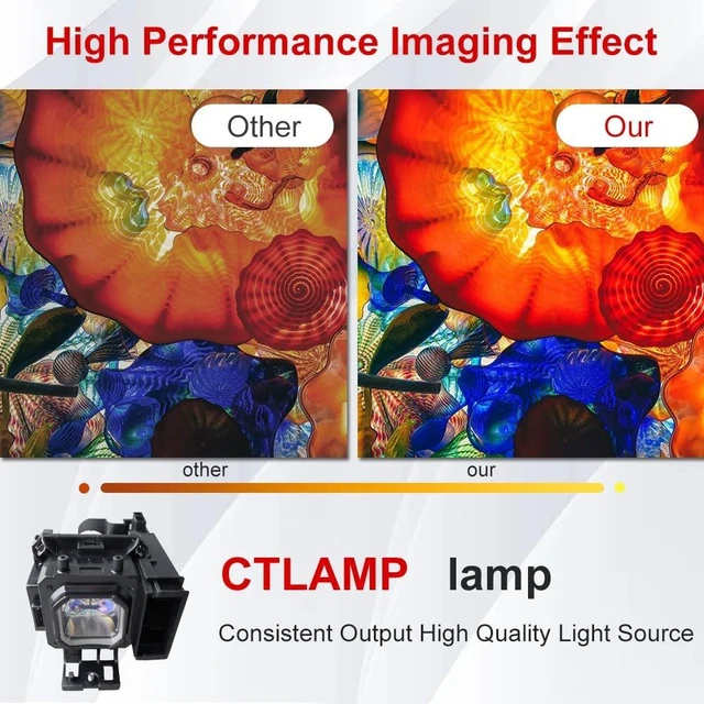 Alt view image 4 of 5 - CTLAMP A+ Quality VT85LP / 50029924 Replacement Projector Lamp Bulb with Housing Phoenix Burner Compatible with NEC VT480 VT490 VT491 VT580 VT590 VT595 VT695 VT495 VT480G VT490G VT491G VT580G VT590G