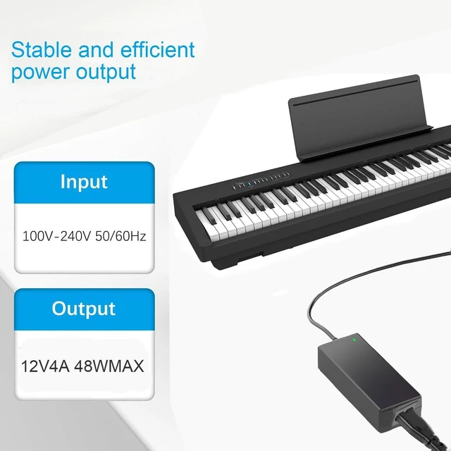 Alt view image 2 of 5 - 12v ac/dc Adapter for psb-7u Compatible with Roland fp-30x FP-60X fp-90x