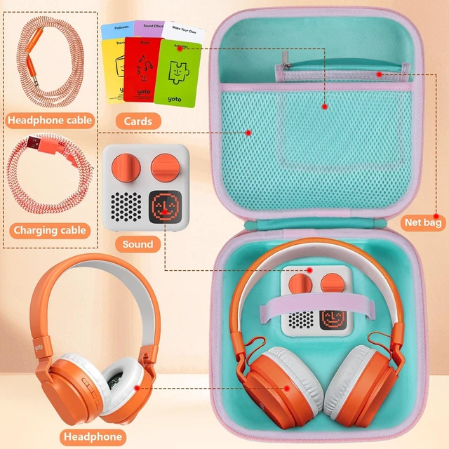Alt view image 3 of 5 - Peyyargo Case Compatible with YOTO Mini + Headphones Kids Audio Player