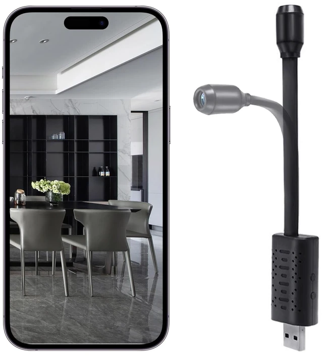 Main image of J-SINIGIDIN USB Smallest Hidden Camera Wireless, Hidden Spy Cameras, Full HD 1080P Mini Wireless Nanny Cam Motion Detection for Home Security, Room, Pet, Baby