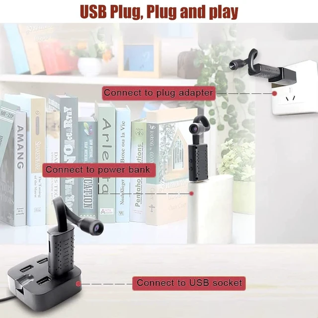 Alt view image 4 of 5 - J-SINIGIDIN USB Smallest Hidden Camera Wireless, Hidden Spy Cameras, Full HD 1080P Mini Wireless Nanny Cam Motion Detection for Home Security, Room, Pet, Baby