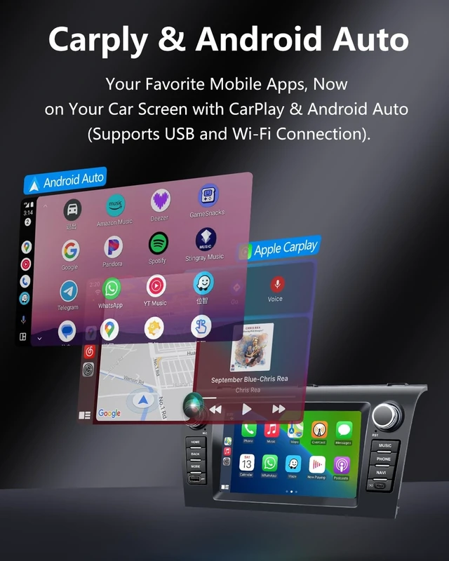 Alt view image 4 of 5 - Car Radio for Mazda 3 2003-2009 with CarPlay Camera Bluetooth GPS Navi USB