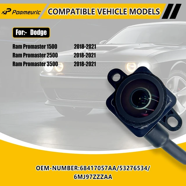 Alt view image 2 of 5 - 68417057AA Back up Camera Compatible for Dodge Ram Promaster 1500 2018-2021