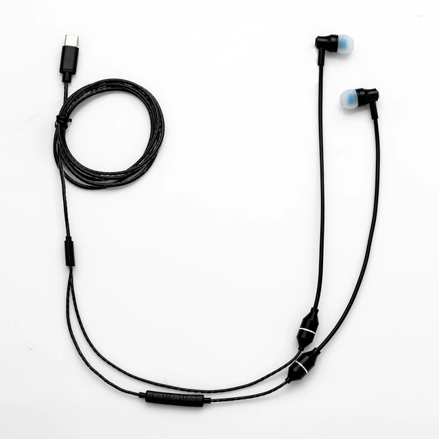 Main image of Sanxir Anti-Radiation Air Tube Headphones with USB-C Plug, EMF Protection Earphone with Ear Hook, Radiation Free Headset with Type C Plug, Mic and Volume Control. (Black)