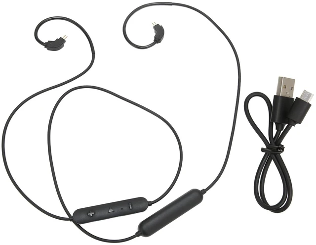 Main image of QANYEGN 2 Pin BT Earphone Adapter Cable Cord with Mic and Volume Control