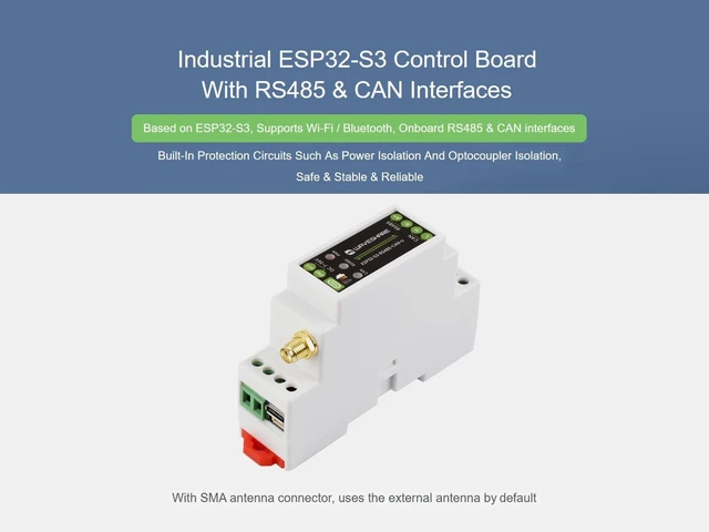 Alt view image 2 of 5 - ESP32-S3-RS485-CAN Industrial Controller WiFi Wireless Communicator