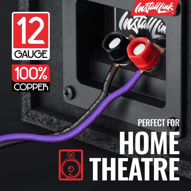 Alt view image 2 of 5 - Install Link 12 AWG Gauge Speaker Wire (100 Feet) Car or Home Theater (OFC)
