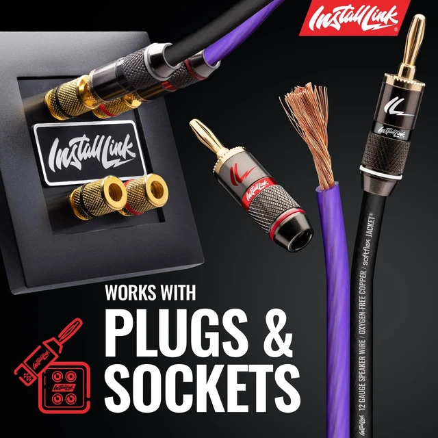 Alt view image 5 of 5 - Install Link 12 AWG Gauge Speaker Wire (100 Feet) Car or Home Theater (OFC)