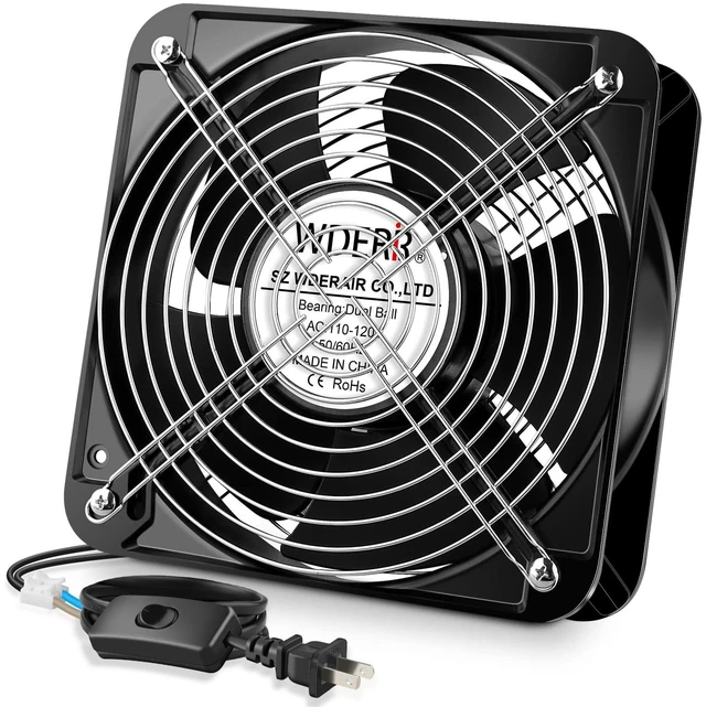 Main image of WDERAIR 200mm x 60mm Heavy Industrial AC 110V 120V Axial Metal Case Fan