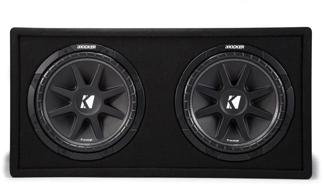 Alt view image 2 of 5 - KICKER 43DC122 Dual Comp 12-inch Vented Subwoofer Enclosure 2-Ohm, RoHS Compliant