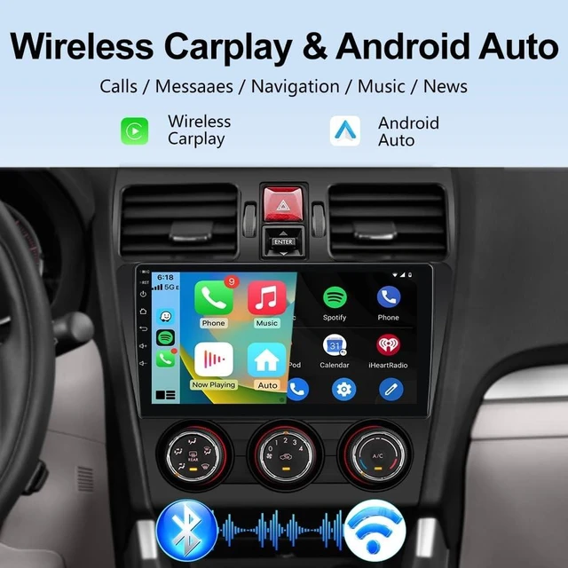 Alt view image 3 of 5 - AWESAFE Car Radio Stereo 8Core 64GB for Subaru Forester WRX Impreza 2013 2014 2015, 9 Inch Touchscreen with Wireless CarPlay Andriod Auto 5G WiFi