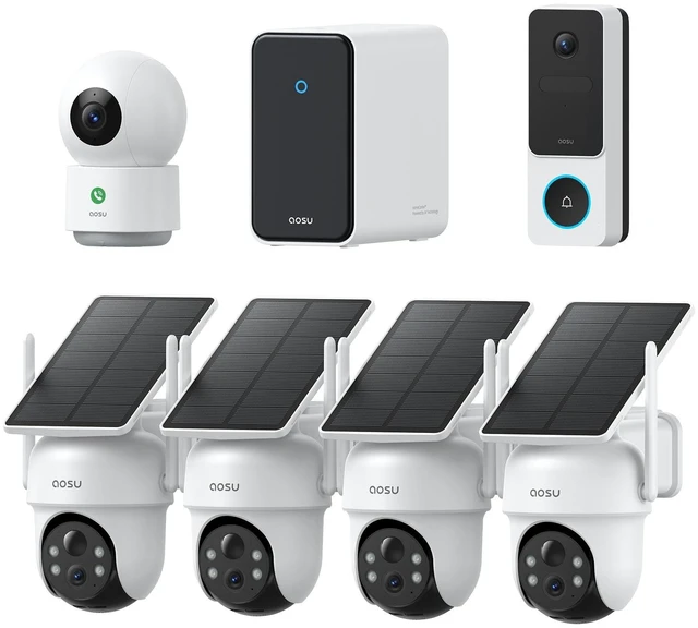 Main image of aosu Total-Watch Classic AI Suite, 3K Solar Security Camera Outdoor System