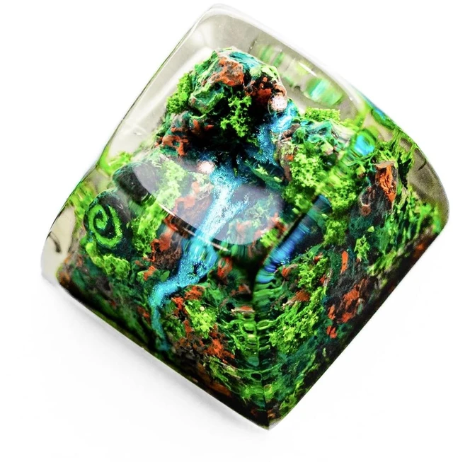 Main image of Artisan Keycap for DIY Replacenment, Handmade Resin Keycap, Jungle Custom Keycaps for Switch Gaming, Cherry MX Mechanical Keyboards