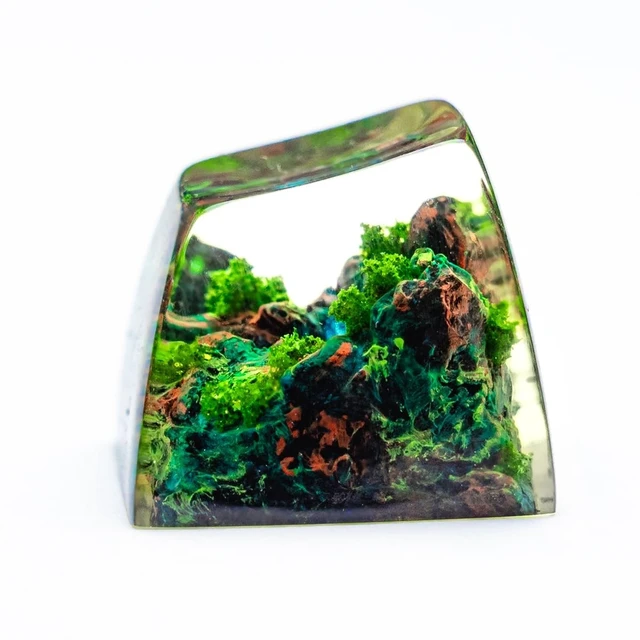 Alt view image 2 of 5 - Artisan Keycap for DIY Replacenment, Handmade Resin Keycap, Jungle Custom Keycaps for Switch Gaming, Cherry MX Mechanical Keyboards