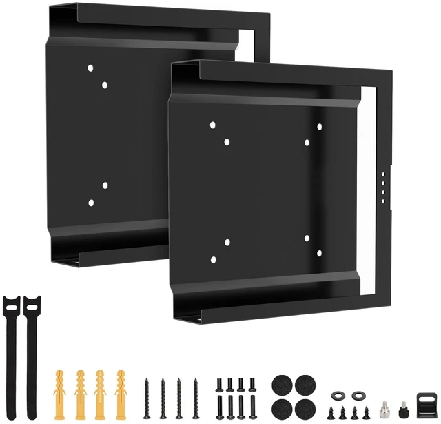 Main image of Varghesyla 2 Packs Mini PC Mount for HP Wall VESA and Under Desk Mount for HP 260 Mini, ProDesk 400 405 600 Mini, EliteDesk 705 800 805 Desktop Mini PC Mounting Bracket with Screws