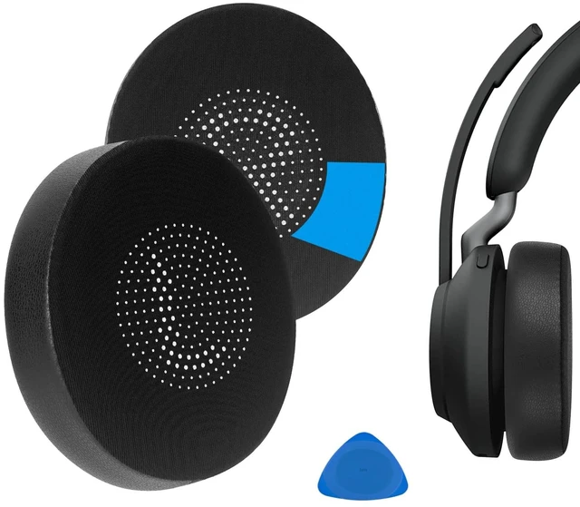 Main image of Geekria Sport Cooling-Gel Replacement Ear Pads for Jabra Evolve2 65 (65MS 65UC USB)/Evolve2 40 (40UC 40MS USB)/Elite 45h On-Ear Wireless Headphones Ear Cushions, Repair Parts (Black)