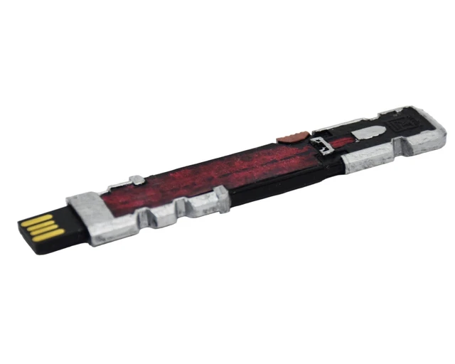 Alt view image 5 of 5 - Handmade Relic Biochip USB Flash Drive Prop, Cyberpunk Style Resin Collectible, Display Prop Inspired by Futuristic Tech
