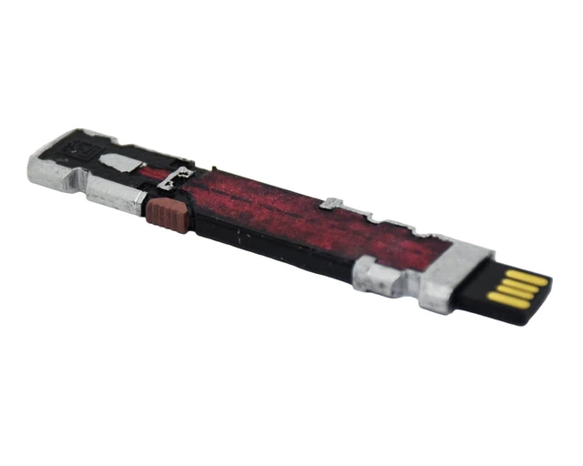 Alt view image 4 of 5 - Handmade Relic Biochip USB Flash Drive Prop, Cyberpunk Style Resin Collectible, Display Prop Inspired by Futuristic Tech