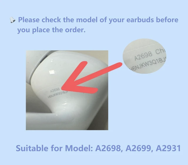 Alt view image 4 of 5 - Siatron OEM Single Left Earbuds Replacement for Pod Pro (2nd Generation), A2698, A2699, A2931. Genuine Left Ear Side Only, Compatible Original Air Pro 2 A2700 Charging Case (Left-A2698 A2699 A2931)
