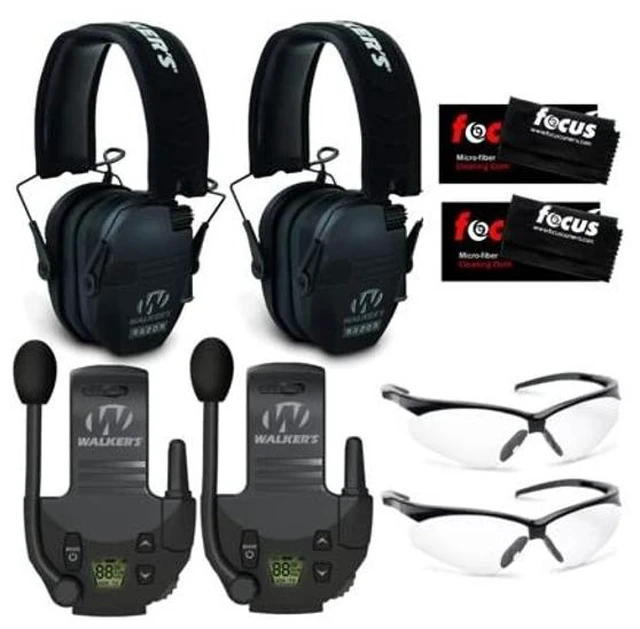 Main image of Walker's Razor Slim Electronic Earmuffs (Black) Bundle