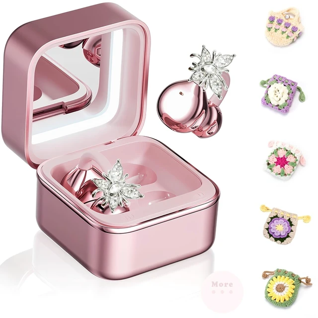 Main image of YUEHEMEI Clip on Open Ear Wireless Earbuds with Butterfly Earrings,Bag