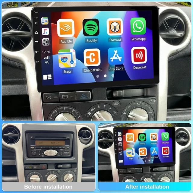 Alt view image 2 of 5 - 10.1" Car Stereo for Scion xB 2004-2006 Radio w/Carplay Android Auto GPS