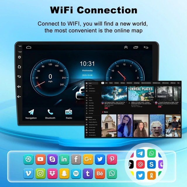 Alt view image 5 of 5 - 10.1" Car Stereo for Scion xB 2004-2006 Radio w/Carplay Android Auto GPS