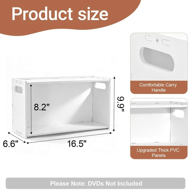 Alt view image 4 of 5 - LOSADY 2-Pack Stackable CD DVD Storage Rack, Holds 58 CDs or DVDs