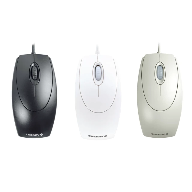 Alt view image 4 of 5 - Cherry WheelMouse Wired Optical Mouse, Light Gray
