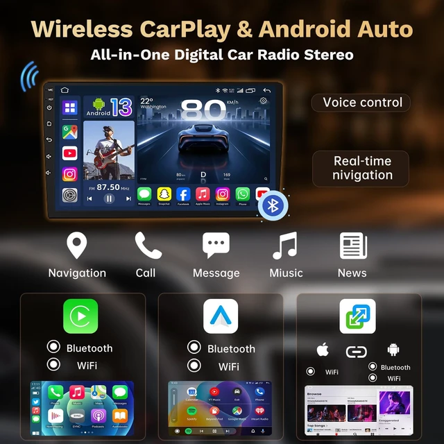 Alt view image 2 of 5 - 8Core Car Radio Stereo for Jeep Compass Patriot 2010-2016