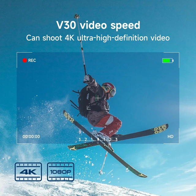 Alt view image 3 of 5 - Acclamator 128GB SD Card, UHS-I, C10, U3, V30, SDXC Memory Card, 4K UHD, Compatible Computer Cameras and Camcorders, Camera Memory Card(V30, 128GB)