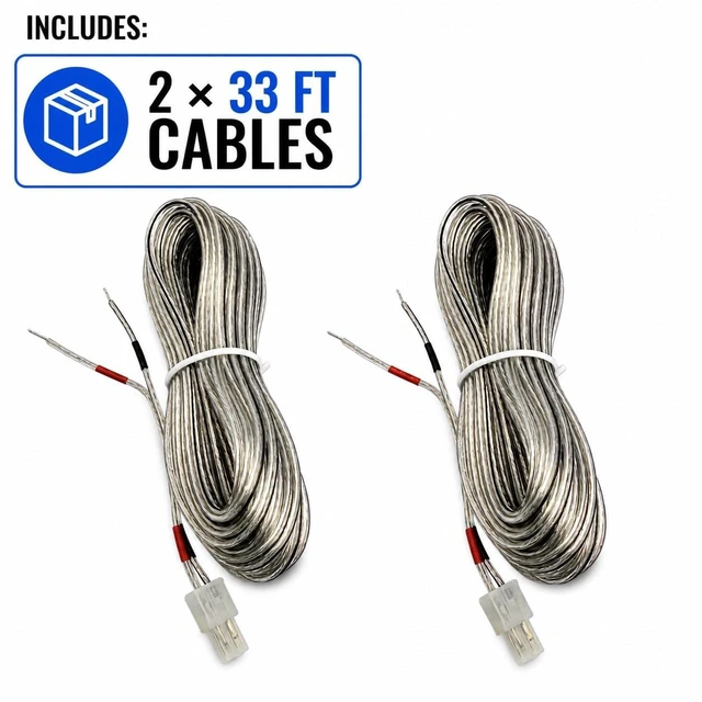 Alt view image 4 of 5 - TRUVARO Speaker Wire Cables for Sony Home Theater Systems 2-Pin (2 x 33ft)