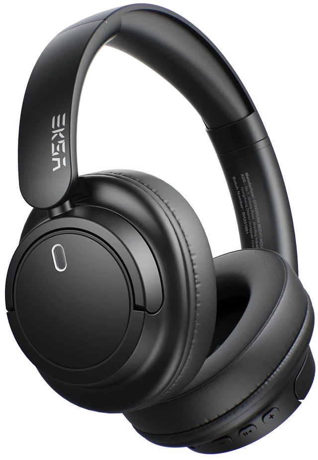Main image of EKSA Wireless Headphones Over Ear, Bluetooth Headphones with Microphone, Hi-Res Audio, 90H Playtime, 6 EQ Modes, Lightweight, Foldable, Bluetooth Headset for PC/Cellphone/Home/Travel/Office Bla