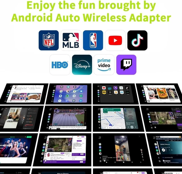 Alt view image 2 of 5 - KALOS Android Auto Wireless Adapter, Support YouTube Tiktok,Convert Factory Wired to Wireless, Easy Setup,Quick Connection,Plug & Play, Compatible with Android 11+ & Cars from 2015