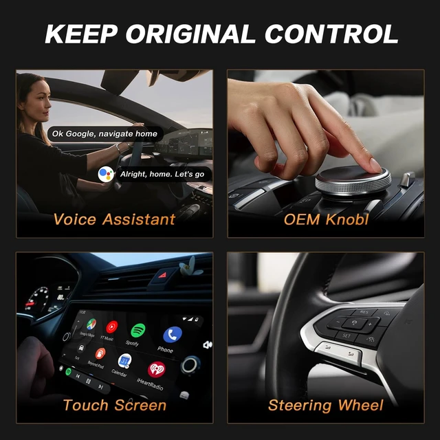 Alt view image 4 of 5 - KALOS Android Auto Wireless Adapter, Support YouTube Tiktok,Convert Factory Wired to Wireless, Easy Setup,Quick Connection,Plug & Play, Compatible with Android 11+ & Cars from 2015