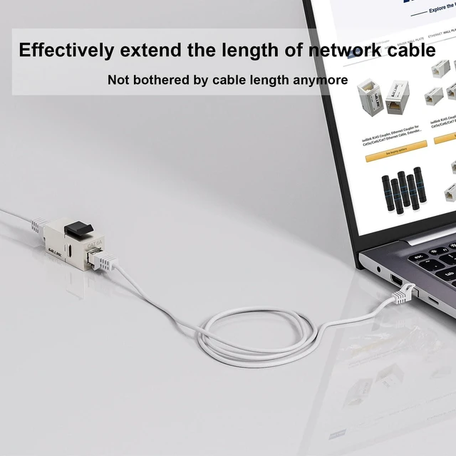 Alt view image 3 of 5 - iwillink Cat6A Keystone Coupler RJ45 Shielded Ethernet Coupler 25-Pack
