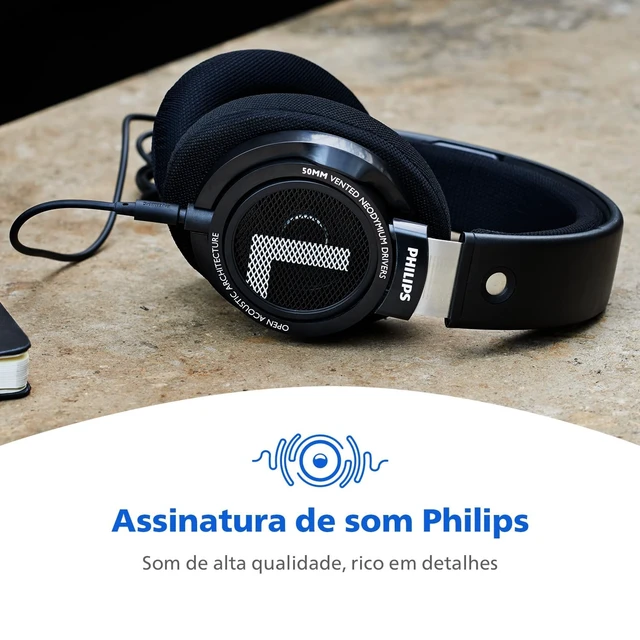 Alt view image 3 of 5 - Philips Audio SHP9500 HiFi Precision Stereo Over-Ear Headphones (Black)