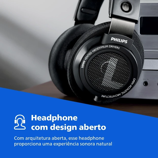Alt view image 4 of 5 - Philips Audio SHP9500 HiFi Precision Stereo Over-Ear Headphones (Black)