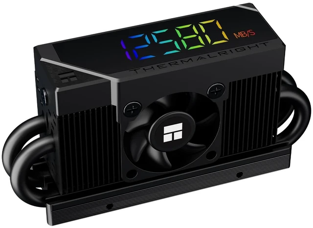 Main image of Thermalright-TR HR10 2280 PRO Digital Black- High-Performance Solid-State Hard Disk Radiator Equipped with 4x5mm AGHP Heat Pipe, ARGB Digital Display, Small Fan Cooling, SSD Heatsink Coolin