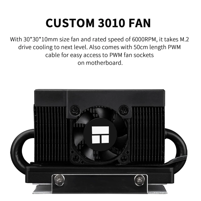 Alt view image 5 of 5 - Thermalright-TR HR10 2280 PRO Digital Black- High-Performance Solid-State Hard Disk Radiator Equipped with 4x5mm AGHP Heat Pipe, ARGB Digital Display, Small Fan Cooling, SSD Heatsink Coolin