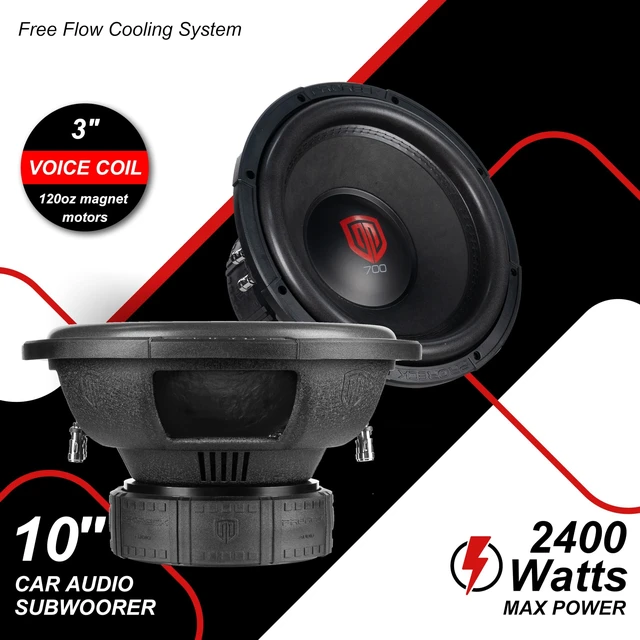 Alt view image 2 of 5 - PRORECK Car Subwoofer 7series 10Inch 1800W Max,800W RMS, Dual Voice Coil, Subwoofer for Car Audio Systems(1 Pair) (10Dual 2Ohm x 2)