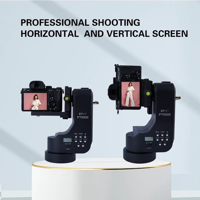Alt view image 5 of 5 - ZTIANFOTO PT5000 360 Auto Motorized Rotating Panoramic Head with Remote Control, Professional Universal Shaft, Support 5KG11LB Camera Pan Tilt Video Tripod Head Stabilize