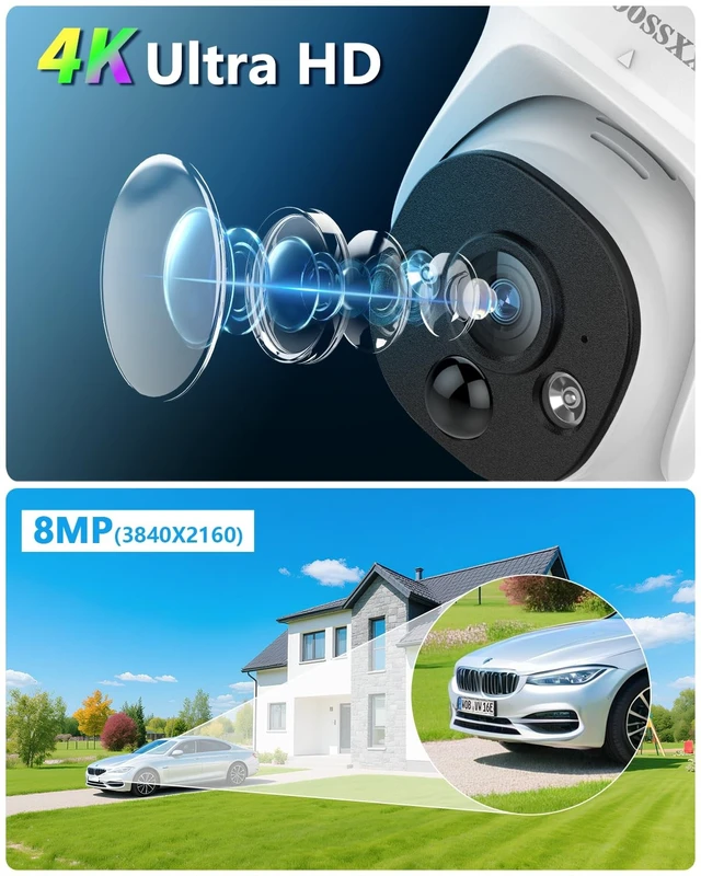 Alt view image 3 of 5 - (2026 New) 4K/8MP Add-on PoE Security Camera for NVR System