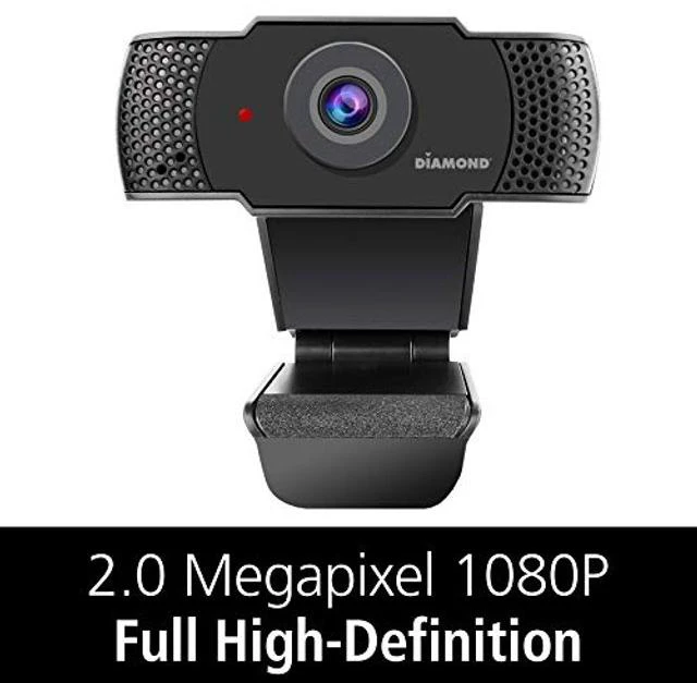 Alt view image 5 of 5 - Diamond Multimedia Webcam with Microphone, USB Full HD 1080P Webcam for Desktop & Laptop, Live Streaming HD Video & Audio,Wide View Angle. Plug&Play., Black