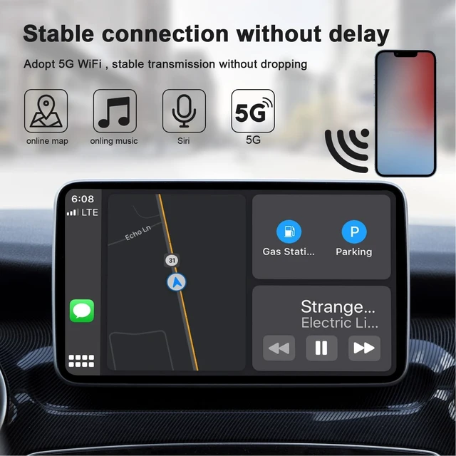 Alt view image 4 of 5 - Zopsc Wireless Adapter,Cable USB C AI Box for Wired Devices,Stable 2.4G 5GHz with Automatic Reconnection and Stable Connection,Ideal for Factory Automation Smart Home