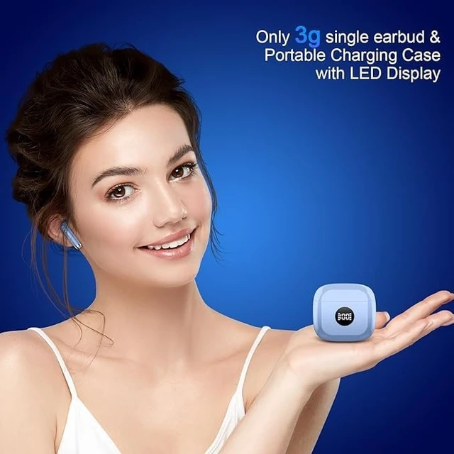 Alt view image 5 of 5 - Wireless Earbuds Bluetooth 5.4, LED Power Display Headphones, 6D Stereo