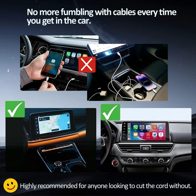 Alt view image 5 of 5 - CarPlay Adapter, USB Interface Plug and Play, Connects Phone and car Screen Through WiFi and Bluetooth, Suitable for Apple and Android Systems