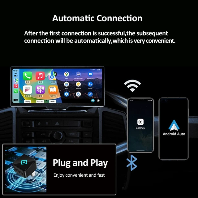Alt view image 4 of 5 - CarPlay Adapter, USB Interface Plug and Play, Connects Phone and car Screen Through WiFi and Bluetooth, Suitable for Apple and Android Systems