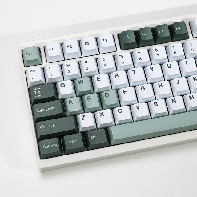 Alt view image 5 of 5 - KBDiy Botanical PBT Double Shot Keycap Set,174 Keys Green Keycaps Cute Keycaps 60 Percent Cherry Profile Key caps for 61/64/68/84/87/100/104/108 Mechanical Keyboard