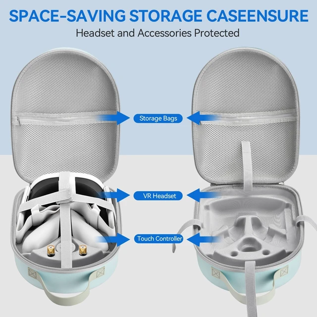 Alt view image 3 of 5 - HKBZQC Large Portable Meta Ques t 3/Q uest 3S Case